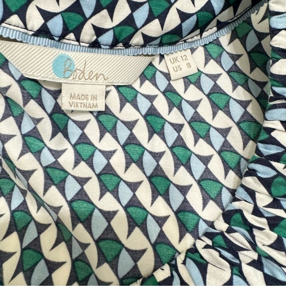 Boden Sz Us 8 Carey‎ Blouse Silk Blend Multicolor Geometric
Round Neck - Picture 5 of 8